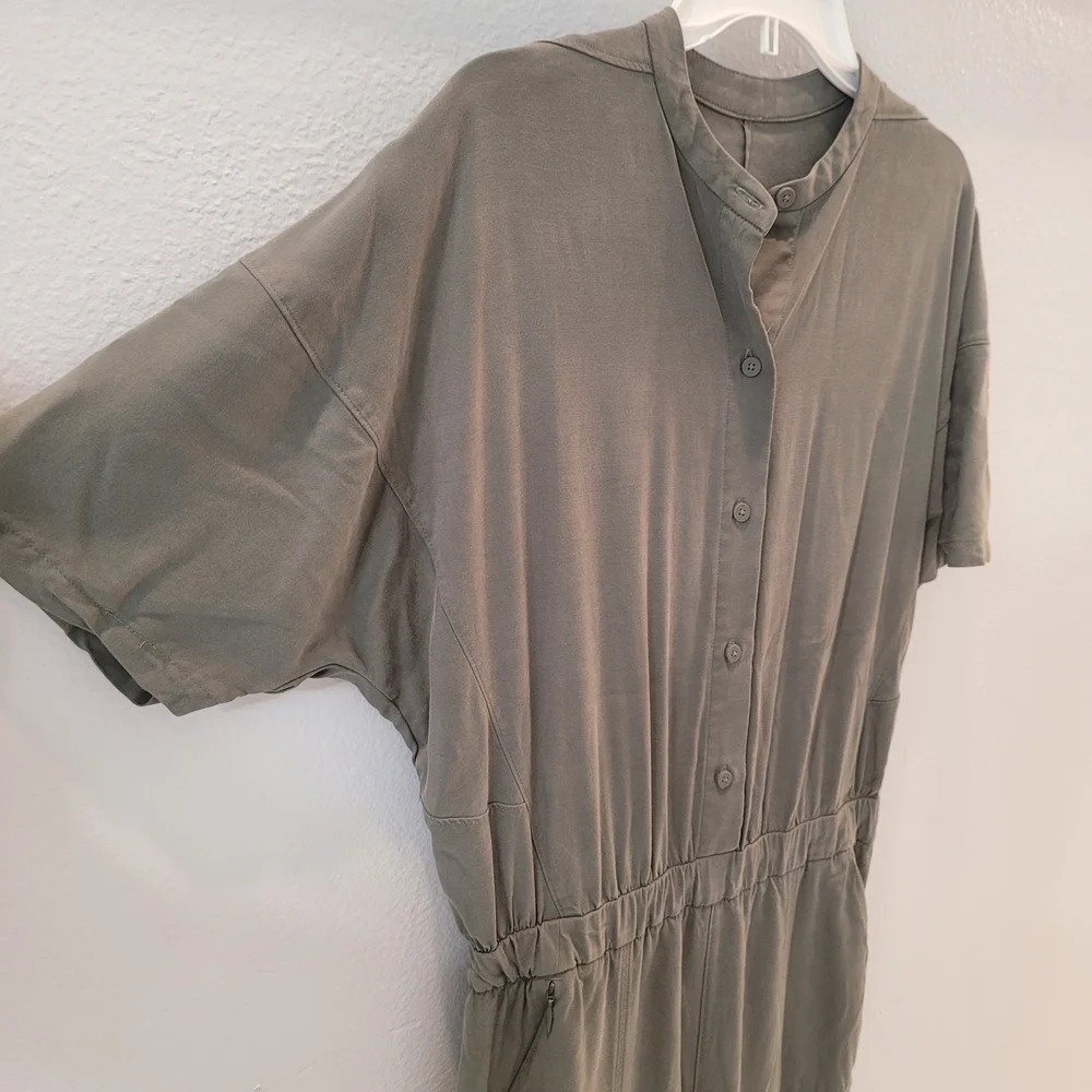 lululemon athletica Olive Utility Short-Sleeve Jumpsuit Size 8